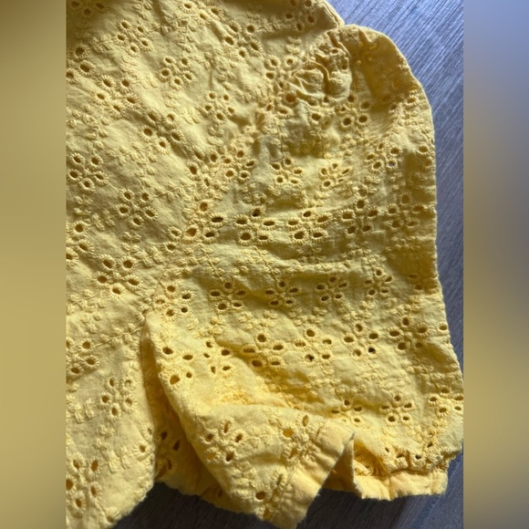 Untuckit For Her Yellow Eyelet 100% Cotton Yellow Color Collared Dress In S10 - Picture 5 of 11